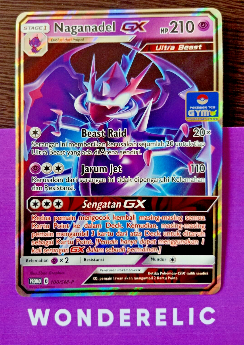 Naganadel GX 100/SM-P GYM PROMO Inonesia Pokemon Cards Game - TCG