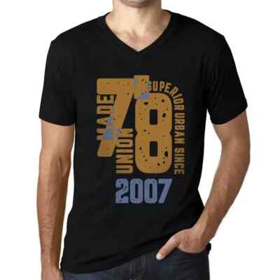 Herren Grafik T-Shirt V-Ausschnitt Souveräner urbaner Stil seit 2007   Superior