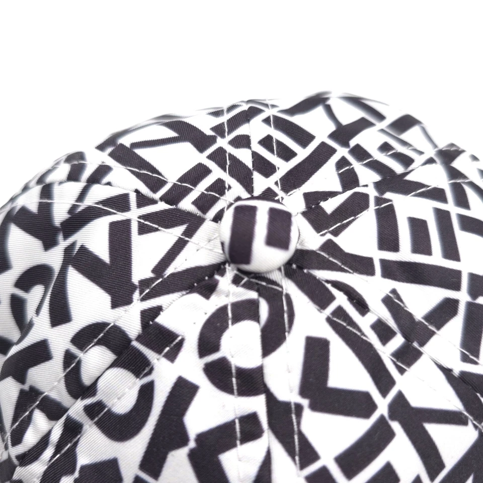 Boné masculino KENZO branco e preto com estampa de logotipo fecho traseiro tamanho único serve para todos - Imagem 4 de 4