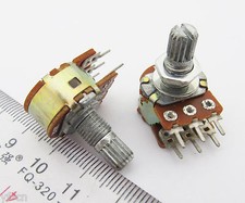 50x Linear B Type Taper Rotary Mono Potentionmeter Pot shaft one unit 15mm 3 Pin