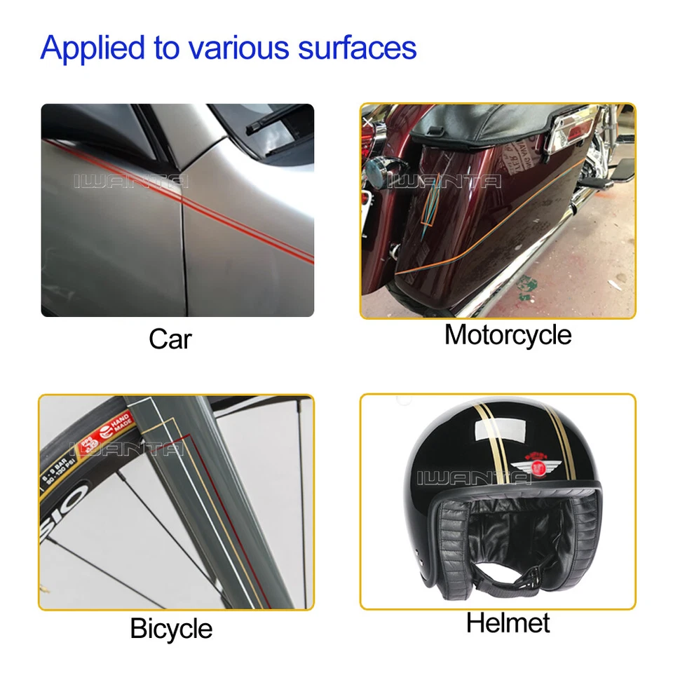 1/8" 3mm Pinstriping Pin Stripe DIY Line Roll Vinyl Tape Decal Car Sticker 32ft - Image 3 of 4