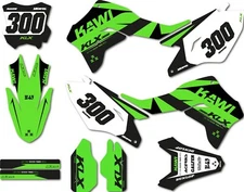 Custom Decal Kit to Fit Kawasaki KLX 300 2020 - 2024 KING STYLE  sticker kit