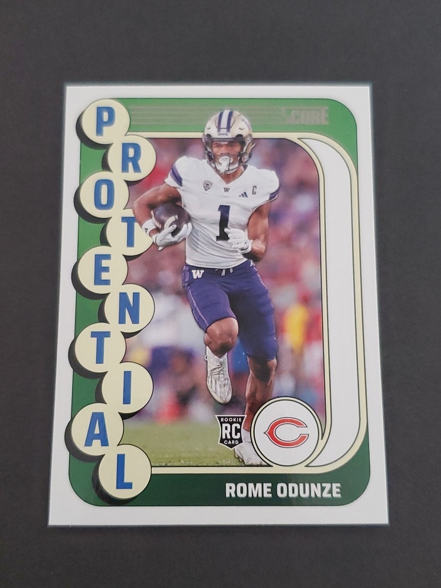 Rome Odunze 2024 Score Football Protential #18 Chicago Bears | eBay