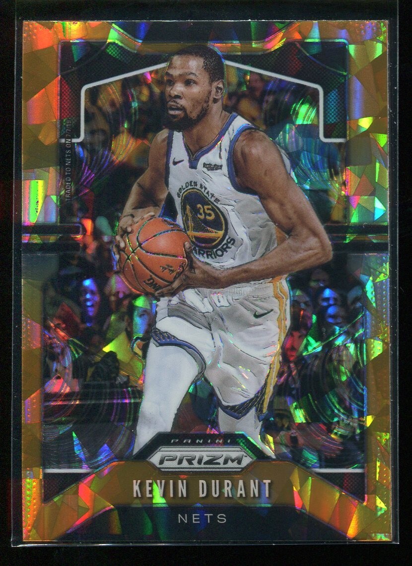 Kevin Durant 2019-20 Panini Prizm Orange Ice Warriors Nets Suns Thunder