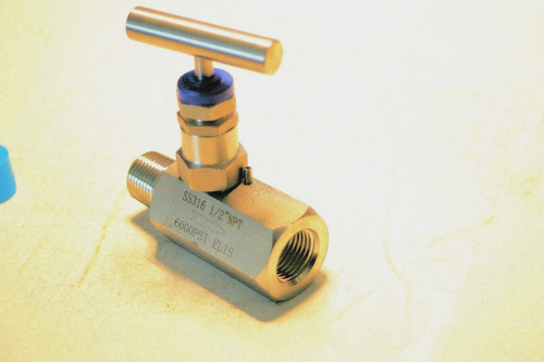1/2 NPT 316ss Inline Needle Valve (6,000 Psi) ELIS - Picture 2 of 3