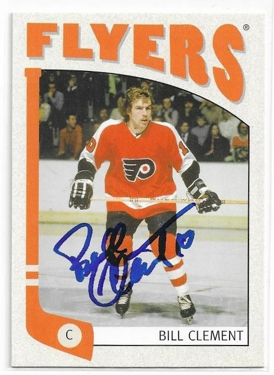 BILL CLEMENT Autographed Signed 2005 ITG card #420 Philadelphia Flyers COA