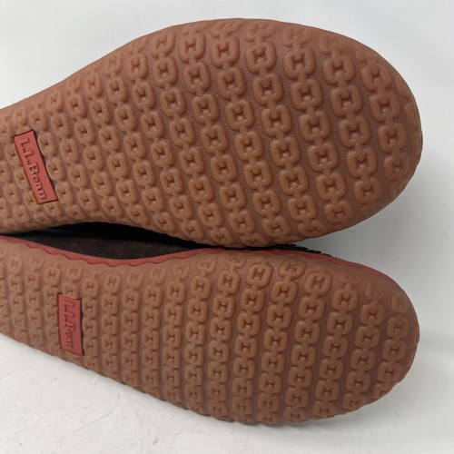 LL Bean Mountain Slipper Boot Mocs Fleece Lined Brown Suede Slip On Mens Size 13 - Picture 17 of 20