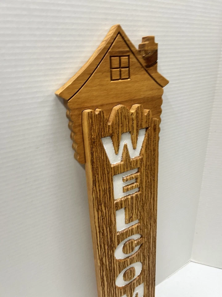 Welcome Sign Wooden Handmade Entryway Quality Rustic Solid Wood House or Cottage - Image 2 of 4