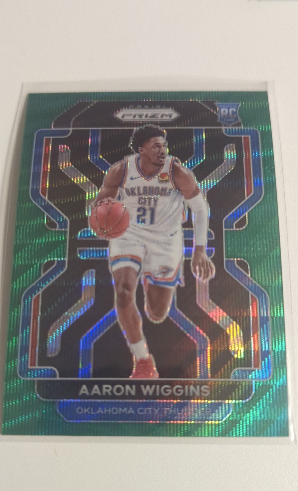 2021-22 Panini Prizm - Aaron Wiggins #286 Green Wave Prizm (RC)