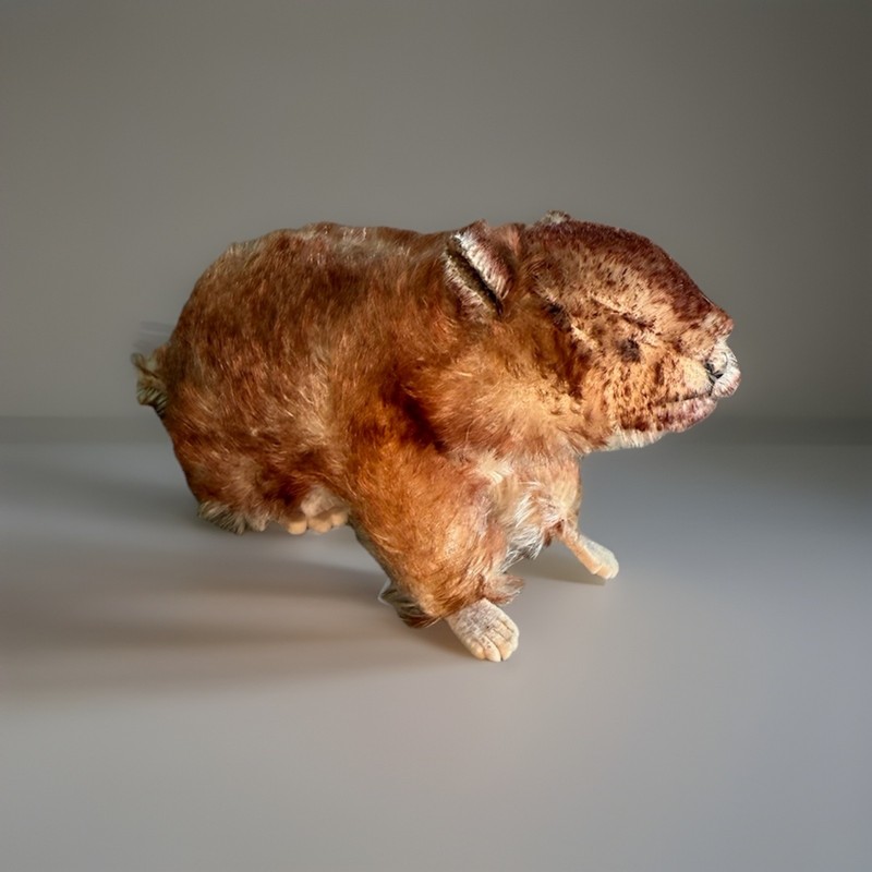Vintage Steiff Germany Stuffed Animal Mohair “Murmi” Marmot, C1960