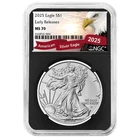 2025 $1 1-oz American Silver Eagle NGC MS70 ER Exclusive Eagle Label Black Core