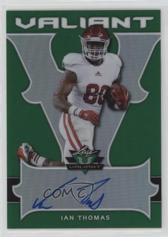 2018 Leaf Valiant Green 36/60 Ian Thomas #BA-IT1 Rookie Auto RC rf2