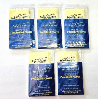 Supersensitive Oversized Polishing Cloths #SS9447, LOT of 5