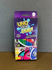 UNO FLIP SPLASH Mattel Card Game 108 Water-Proof Cards Family Game NIB Rare
