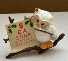 Hallmark Keepsake Christmas Ornament "Owliday" Wish Vintage 1987 Owl Eye Chart — photo 1
