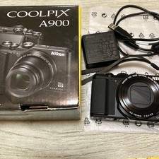 NIKON COOLPIX A900 DIGITAL CAMERA 20.3MP 35X ZOOM BLACK W/ ACCESSORIES