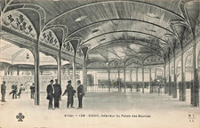 Allier  Vichy France~Intérieur du Palais des Sources~1910s POSTCARD