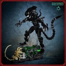 958 MOC Alien Monster Model Building Blocks Set with LED Lighting 3D Toy Gift US