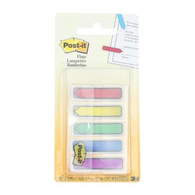 3 Pack Post-it Arrow Page Flags, 5 Color, 0.47in x 1.7in, 100 Ct