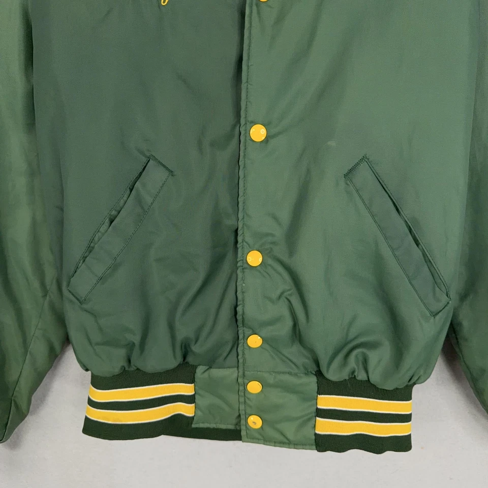 Vintage Chain Stitch Jacket Womens Medium Green Varsity Cheerleader Heritage 90s - Image 4 of 4