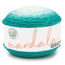Lion Brand Mandala Gradient Yarn-Seagreen - 3 Pack