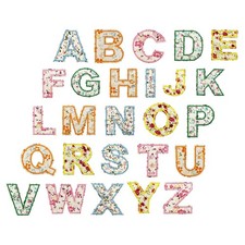 Self Adhesive Embroidered Letter Patches 26Pcs Reusable Fabric Letters for Craft