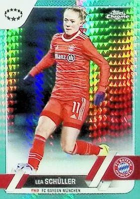 2022-23 TOPPS CHROME UEFA WOMEN'S #44 LEA SCHULLER AQUA PRISM REFRACTOR NM