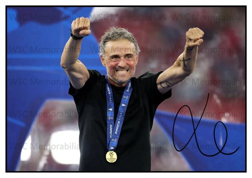 12659. Luis Enrique Signed Pictures (A4 Prints) PSG Barcelona Spain Real etc.