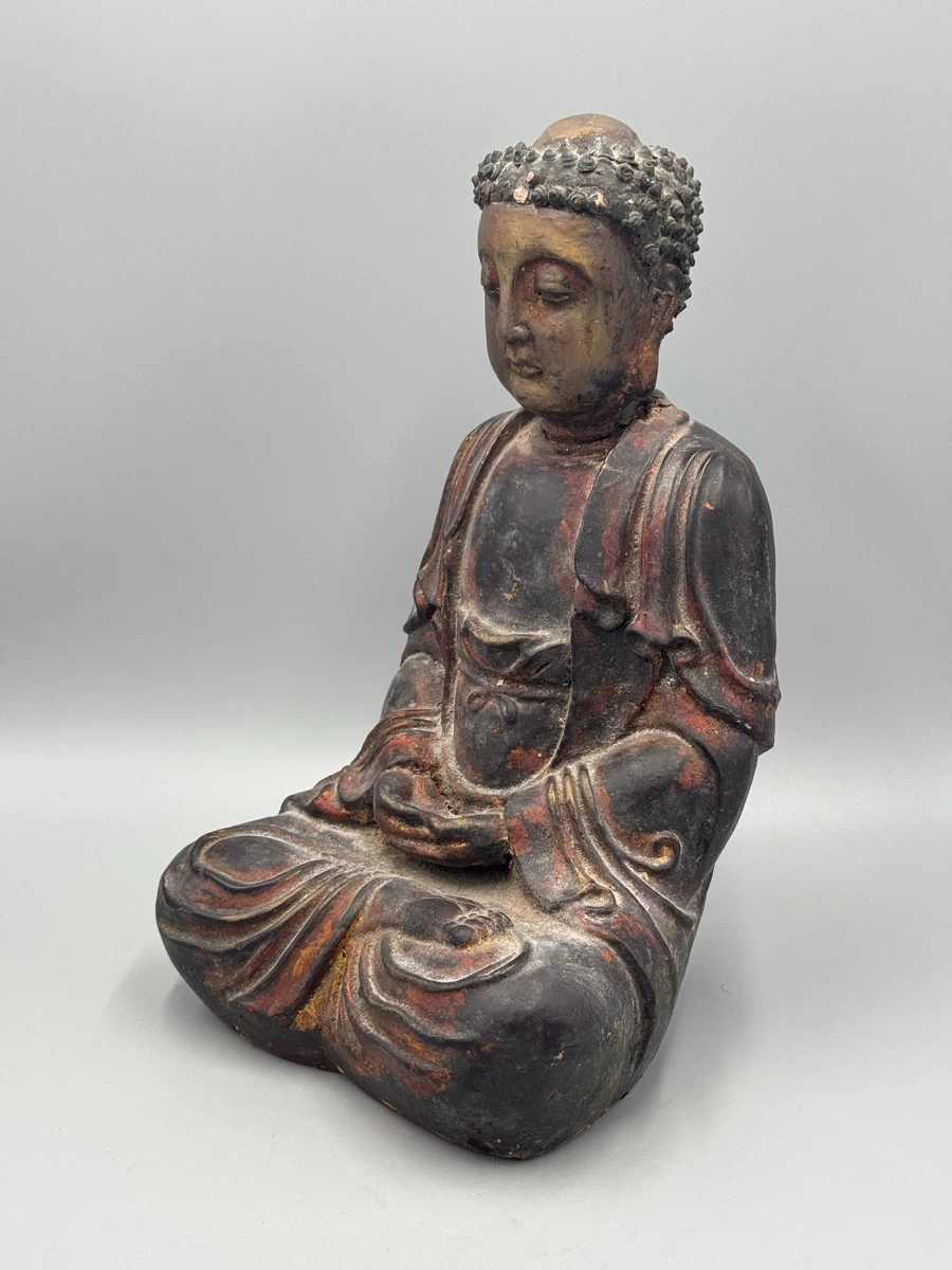 中国の佛像 木 佛中国风木制雕像、雕像| eBay