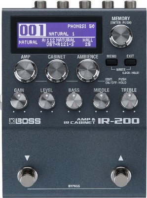 BOSS IR-200 Amp and Cabinet Processor Effects Pedal Black