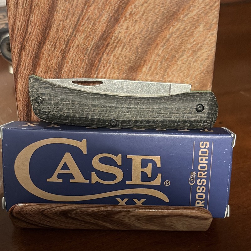 Case XX Crossroads Carbon Fiber Pocketknife 1 Blade Clip Point Slipjoint