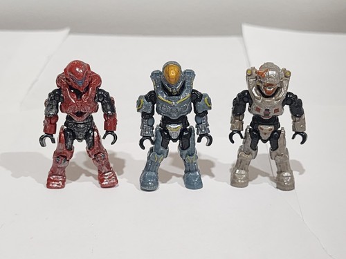 Lote de figuras Halo Mega Construx Blue Team Linda & Kelly, Osiris Vale.