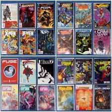 COMIC BOOK LOT: 24 Mixed Comics, DC, Marvel, Indie, Vintage & Modern Collection