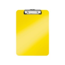 Leitz 39710016 A4 Clipboard, Rigid Plastic, WOW Range, Yellow