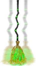 DR.DUDU 35" Light-Up Animated Witches Broom with Spooky Sounds Halloween
