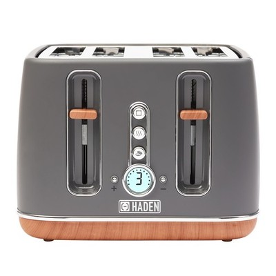 Haden Dorchester grau Toaster 4 Scheiben - variable Bräunungsstufen - 