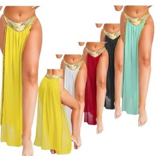 Women Ancient Egyptian Queen Latin Dance Cosplay Halloween Shiny Skirts Costumes