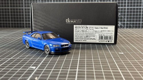 R34 Nissan Skyline GT-R II blau DNX401MB 3500 Dnano Kyosho kein Drift Dr!ft - Bild 1 von 13