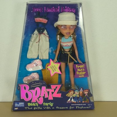 Bratz Beach Party Yasmin Doll 2002 Limited Edition NIB MGA Free Poster Vintage