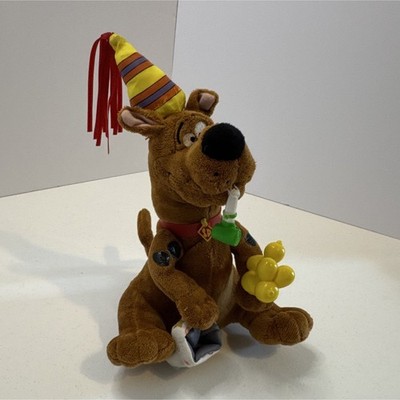 Scooby-Doo Happy Birthday Plush w/ Party Hat Small Vintage 2004 NOT WORKING Read