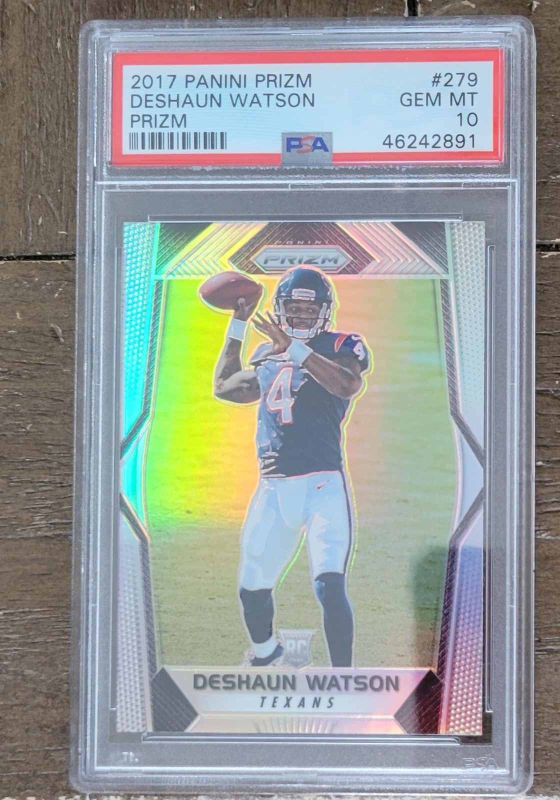 2017 Panini Prizm DESHAUN WATSON Prizm Silver #279 PSA 10 GEM MINT