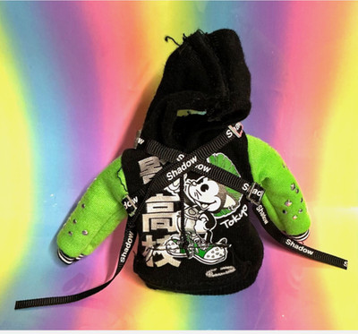 Rainbow SHADOW High Doll HARLEY Limestone HOODIE TOP Kapuzenjacke grün schwarz