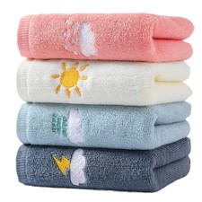 LRUUIDDE Bathroom Hand Towels Set of 14x29 inch, 4 Pack-white Pink Blue Gray