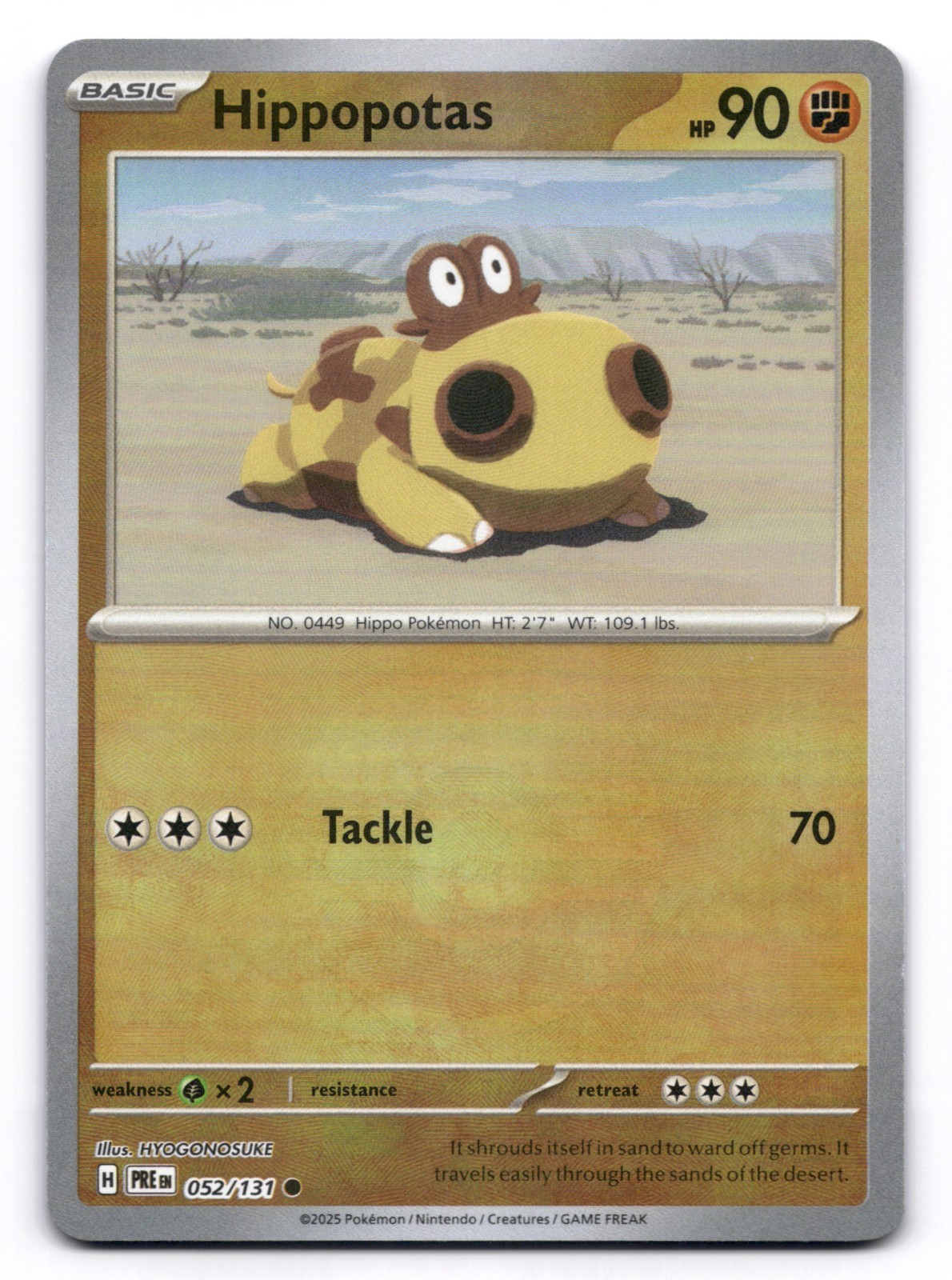 Hippopotas NM 052/131 Sv: Prismatic Evolutions Pokemon TCG Pokeball Holo