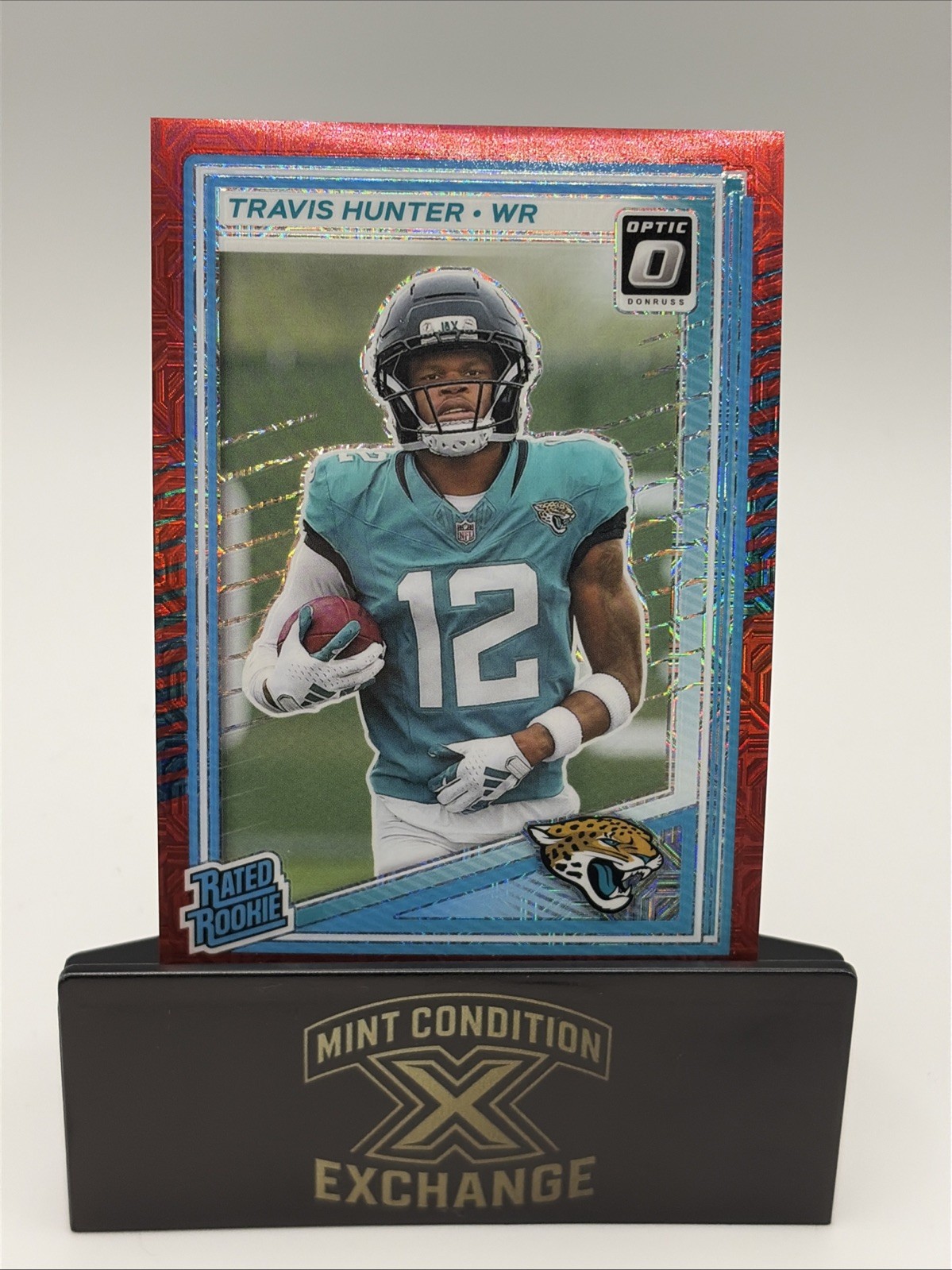 2025-26 Donruss Optic Travis Hunter Red Mojo H2 Exclusive RC, Jaguars