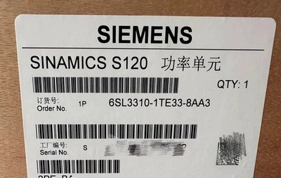 New Siemens 6SL3310 1TE33 8AA3 SINAMICS S120 Power Module 380A 200kW 380 480V