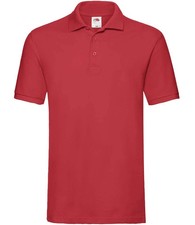 Fruit of the Loom Premium Cotton Piqué Polo Shirt 180GSM Mens Short Sleeve