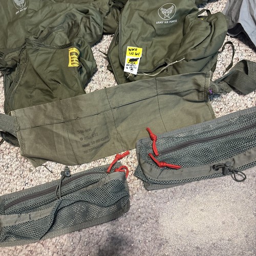 4 Pair WW2 U.S. Army Air Forces Flying Shoe Inserts L/ 10 Rd Clip Sleeve 2 Pouch - Picture 7 of 12