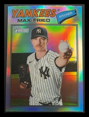 Max Fried 2026 Topps Heritage #130 Chrome Refractor SP New York Yankees