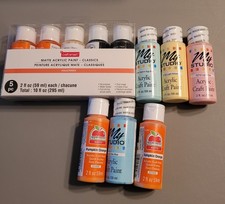 11 Count Acrylic Paint for Crafting Decor. NEW. Lot of 11